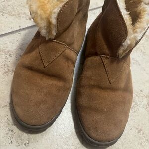 Men's Brown Sheepskin Bootie Slippers